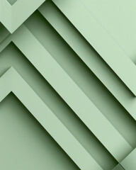 Fototapeta premium Abstract green geometric shapes create a layered pattern, giving a modern and clean visual effect.