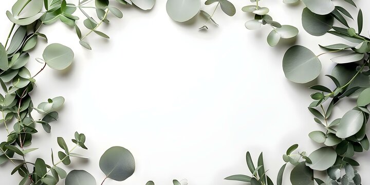 Eucalyptus wreath isolated on white background natural minimalistic botanical design. Concept Botanical Design, Minimalistic Decor, Eucalyptus Wreath, White Background, Natural Style