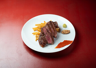 beef steak on a plate