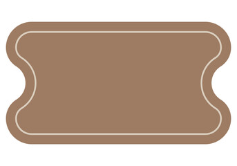 Ticket and coupon design template Vector illustration Retro style Copy space Text space Isolated on white background