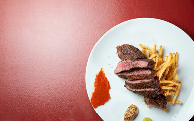 beef steak on a plate