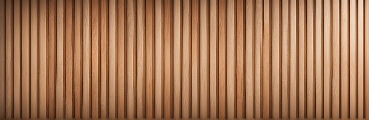Naklejka premium Vertical slats on wooden wall natural wood paneling texture for interior design