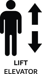 Lift icon or elevator vector sign eps 10