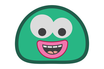 Troll Face Flat Sticker Design