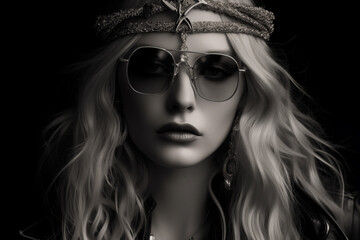 model with sunglasses