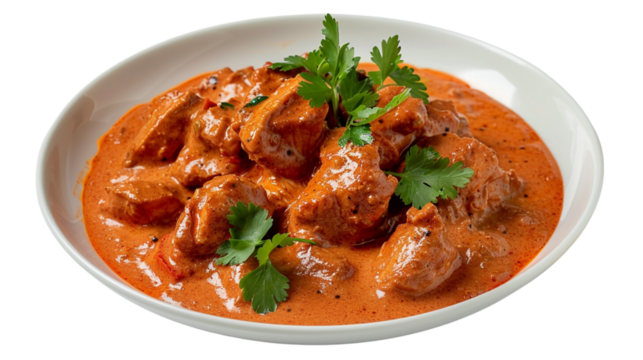 Indian chicken tikka masala against
