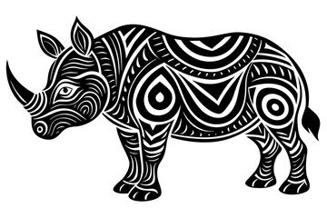 rhinoceros silhouette vector illustration