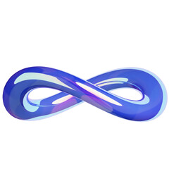 3D Holographic Abstract Loop Shape