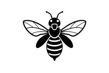 bee silhouette vector illustration