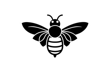 bee silhouette vector illustration