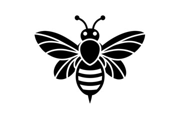 bee silhouette vector illustration