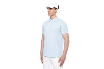 Mock-up of a T-shirt on a man