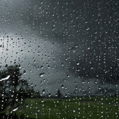 Fototapeta premium rain drops on window