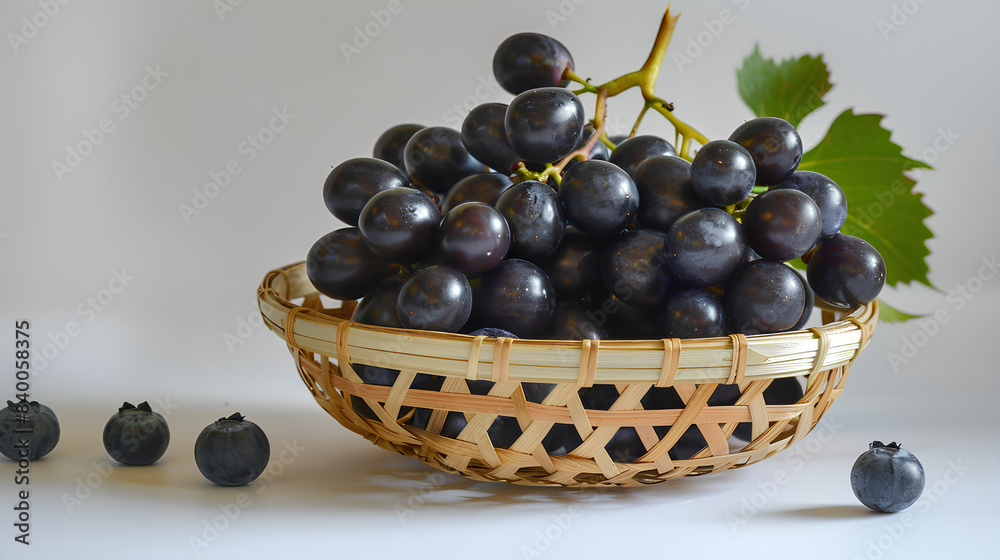 Wall mural grapes in a basket - Wall murals
