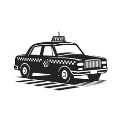 Taxi Cab Car vector silhouette