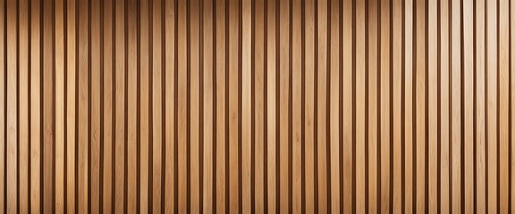 Vertical slats on wooden wall  natural wood paneling texture for interior design