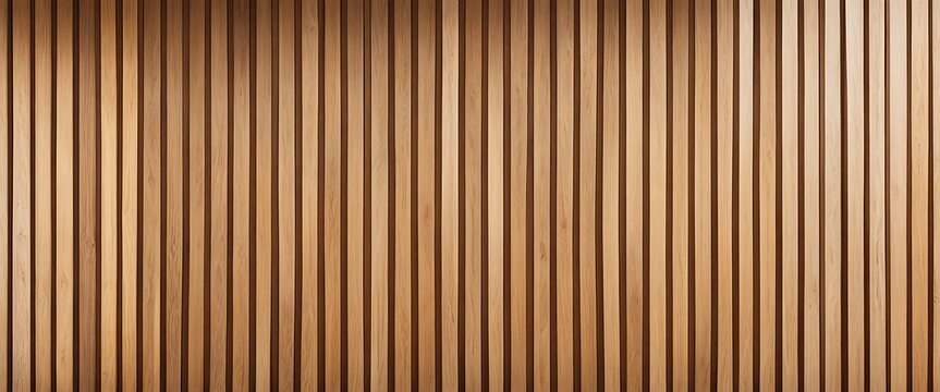 Vertical slats on wooden wall  natural wood paneling texture for interior design