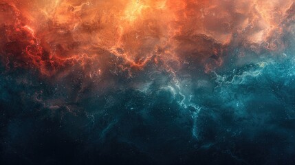 Obraz premium Teal Orange Black Gradient Background: Grainy Texture Effect for Poster, Banner, or Landing Page Design