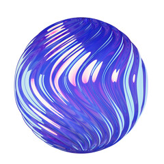 3D Holographic Abstract Sphere Shape