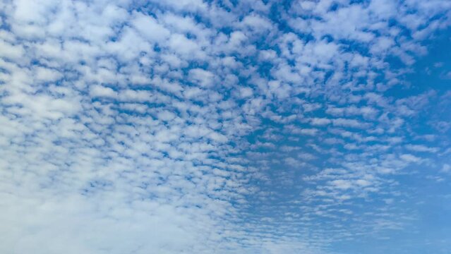 timelapse or hyperlapse of the Cirrocumulus cloudy sky in the afternoon or morning with ultra high definition quality for weather content