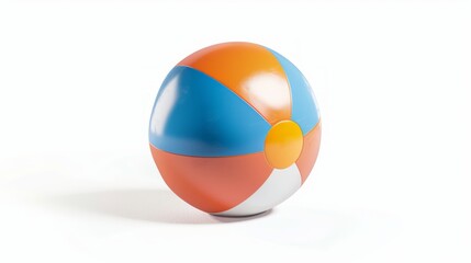 A beach ball isolated on a white background