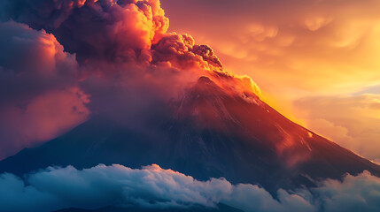Fototapeta premium Erupting volcano