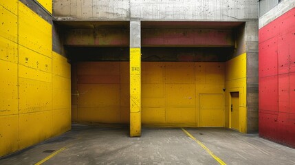 concrete and colorful studio 