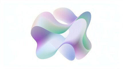 Abstract shapes in pastel colors, an elegant and modern logo for the Glowing Holographic Gradient