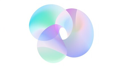 Abstract shapes in pastel colors, an elegant and modern logo for the Glowing Holographic Gradient