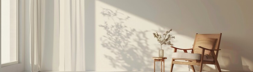 Minimalist Scandinavian Living Room with Refined Wooden Accents