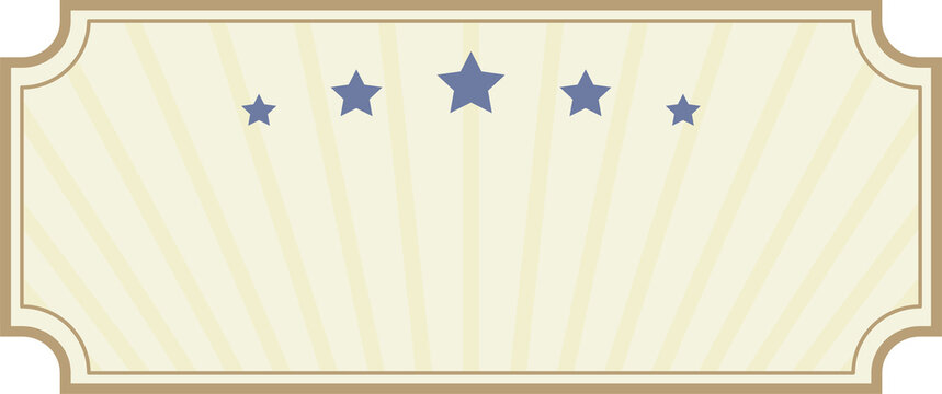 Ticket and invitation design template Vector illustration Retro style Copy space Text space