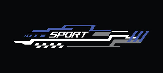 Obraz premium Sport racing abstract stripe sticker vinyl decal isolated