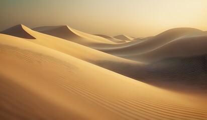 High-Resolution Sand Dunes Desert Landscape Wallpaper with Shimmer Gradient Colors and Soft Blur Effect, desert sand dunes
