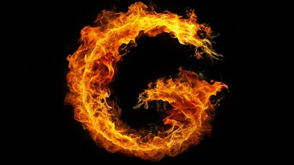 ”G”の炎文字エフェクト