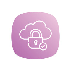 Cloud Computing icon isolate whitebackground vector illustration