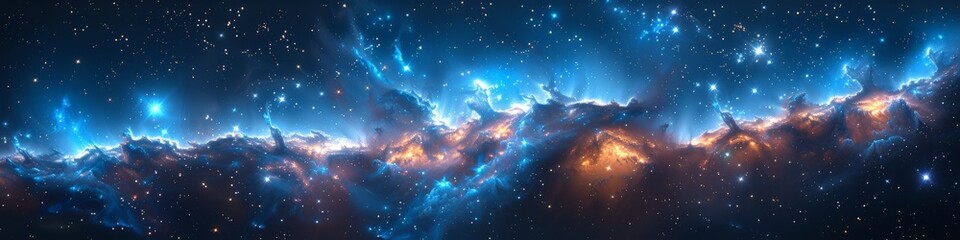 Fototapeta premium The image resembles a galaxy filled with numerous stars