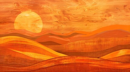 An image of an orange countryside background with a wooden texture