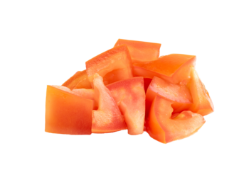 diced tomato isolated