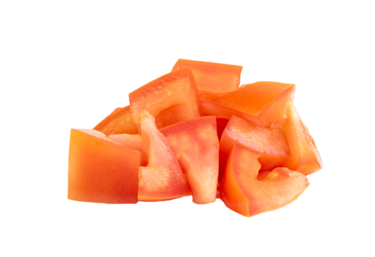 diced tomato isolated