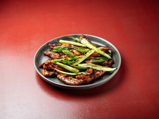 spicy grilled chicken on plate	