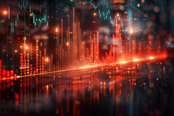 Fototapeta premium Financial business background graphic