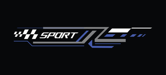 Obraz premium Sport racing stripes stickers vinyl decal graphic
