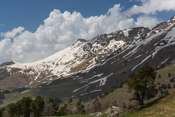 Panoramic view of the Caucasus mountains