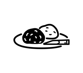 シンプルなおはぎのイラスト
