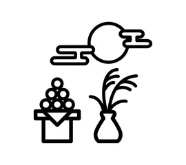 シンプルな十五夜のイラスト
