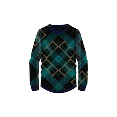 Flannel long sleeve shirt design isolated