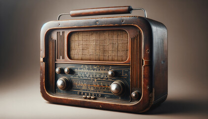 Fototapeta premium Heritage, Vintage, Old School, Classic, Retro, Antique Style, Background, paper,Soft texture, radio