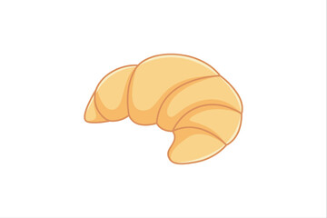 Sweet Croissant Flat Sticker Design