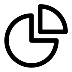 pie chart icon for illustration and design graphic