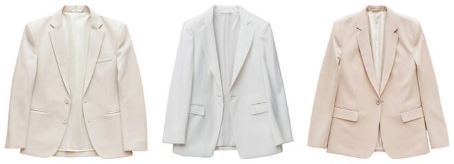 PNG pastel blazer formal apparel  cut out element set